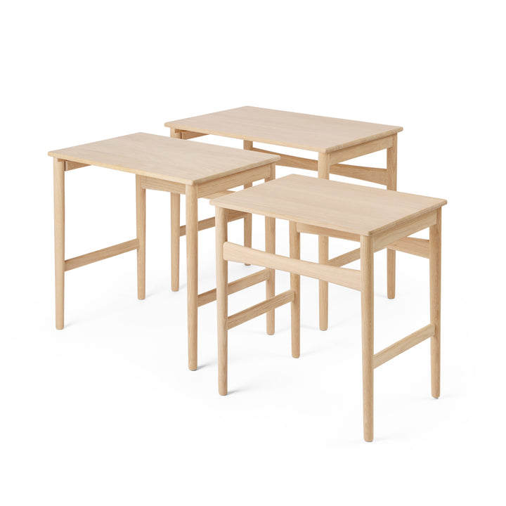 Sideborde i sæt af 3 fra Carl Hansen og Søn, olieret eg