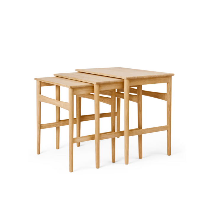 Sideborde i sæt af 3 fra Carl Hansen og Søn, olieret eg