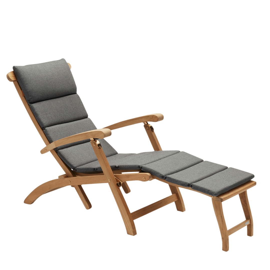 Fritz Hansen Skagerak steamer solseng liggestol med hynde i charcoal