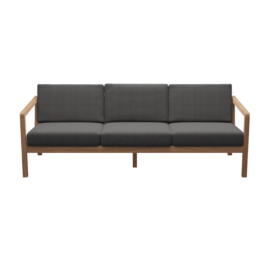 Loungesofa fra Skagerak med tilhørende hynder i forskellige farver. Flere variationer fåes hos Central Møbler
