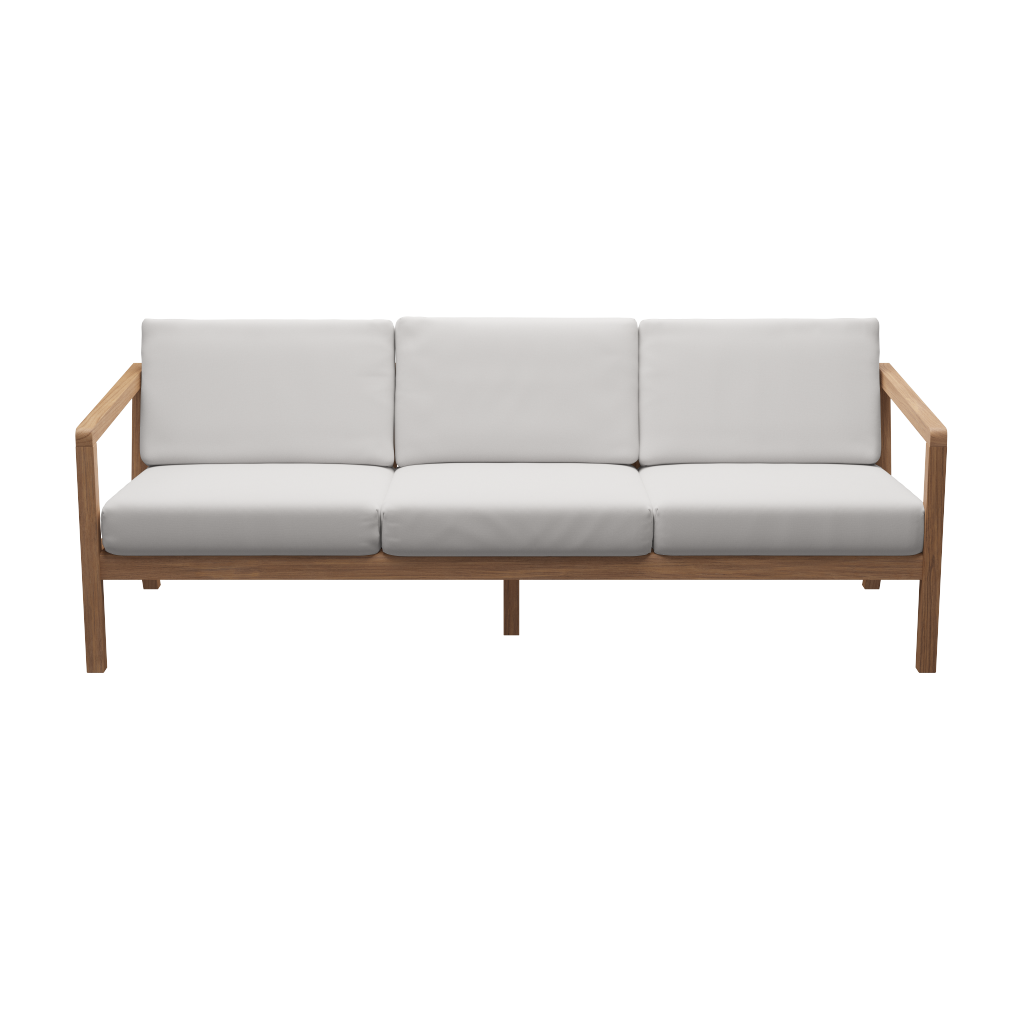 Loungesofa fra Skagerak med tilhørende hynder i forskellige farver. Flere variationer fåes hos Central Møbler
