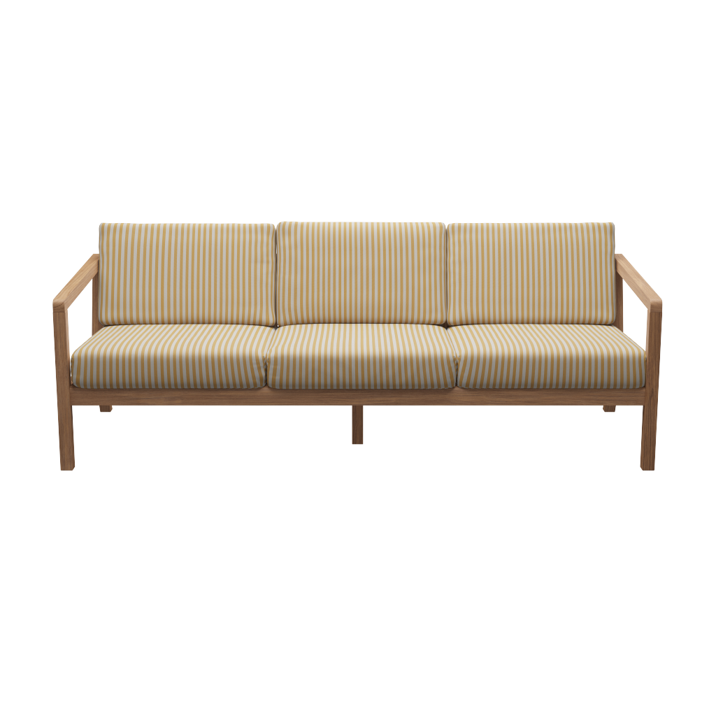 Loungesofa fra Skagerak med tilhørende hynder i forskellige farver. Flere variationer fåes hos Central Møbler
