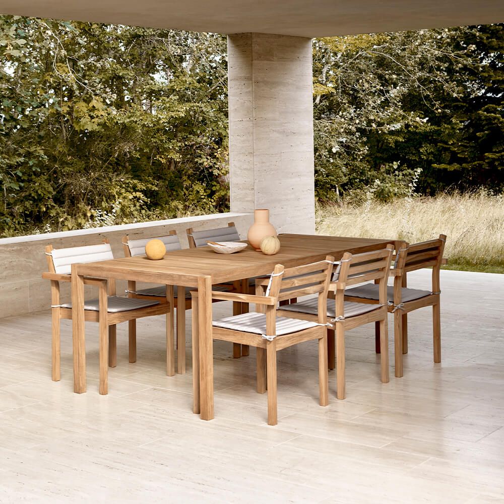 AH901 havebord fra Carl Hansen & Søn inkl. 6 havestole - Udstillingsmodel