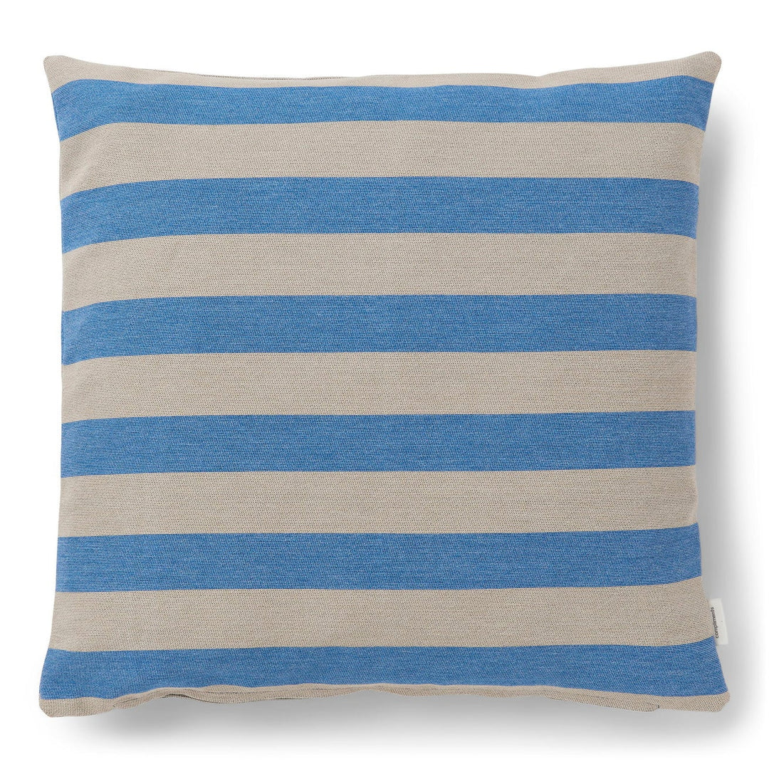udendørspude fra Compliments i blå og beige striber