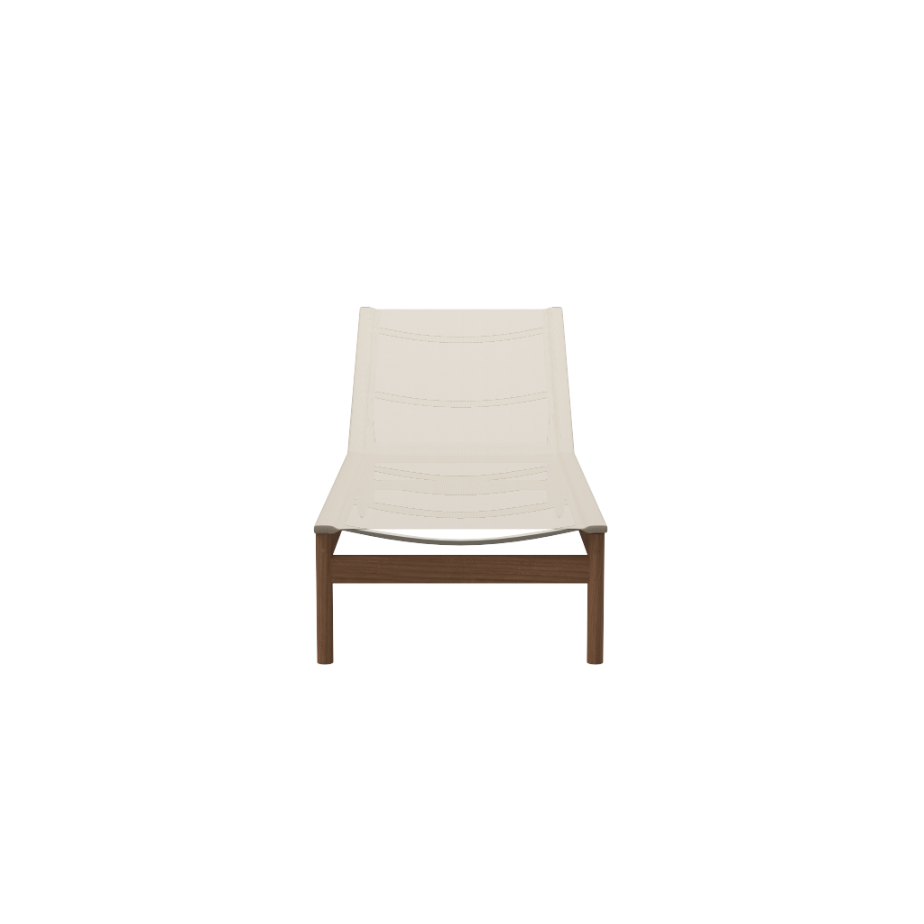 Liggestol fra Skagerak. Solsengen har tilhørende hynde som fås i forskellige designs.