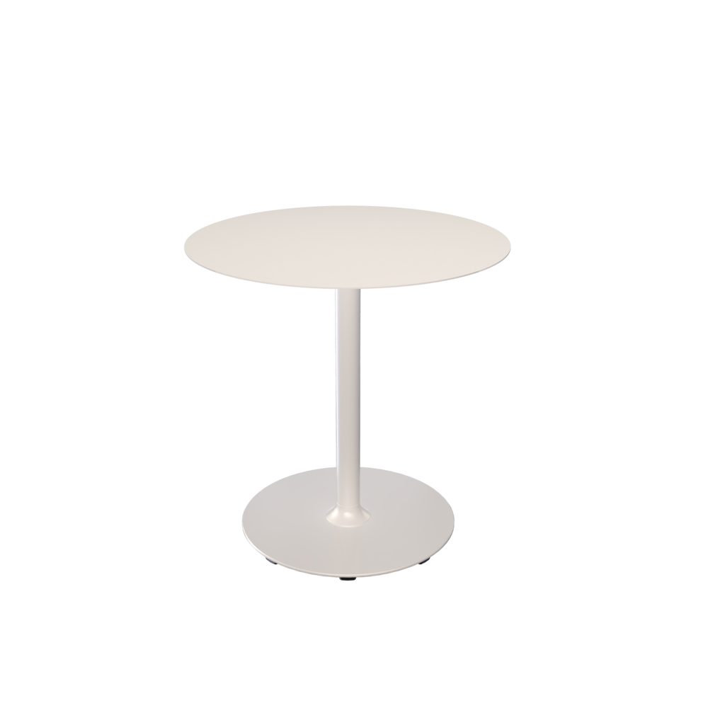 Rundt havebord fra HOUE i modellen Pico. Bordet fåes med to forskellige fødder og i forskellige farver.
