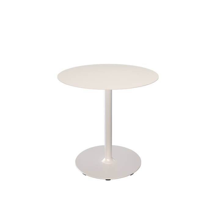 Rundt havebord fra HOUE i modellen Pico. Bordet fåes med to forskellige fødder og i forskellige farver.