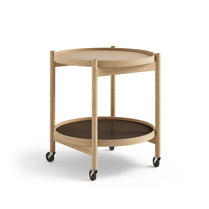 Brdr. Krüger rullebord, bakkebord, sidebord, olieret eg, brun 
