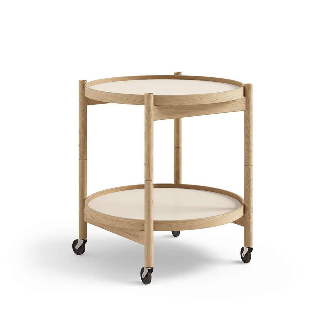 Brdr. Krüger rullebord, bakkebord, sidebord, olieret eg, creme