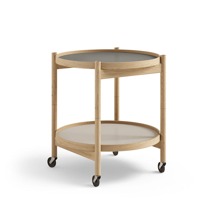 Brdr. Krüger rullebord, bakkebord, sidebord, olieret eg, grå 