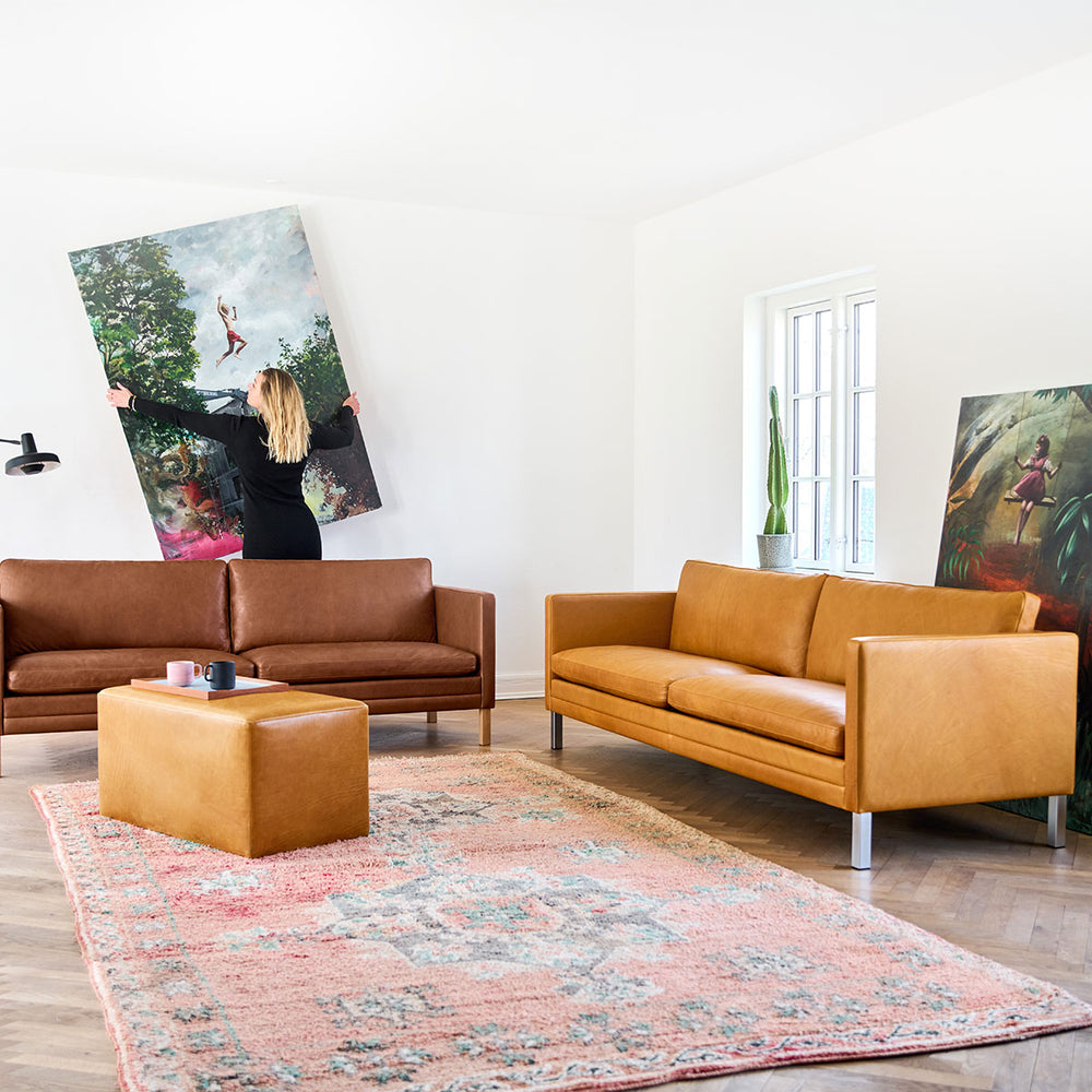 MH376 sofa Mogens Hansen i farven cognac