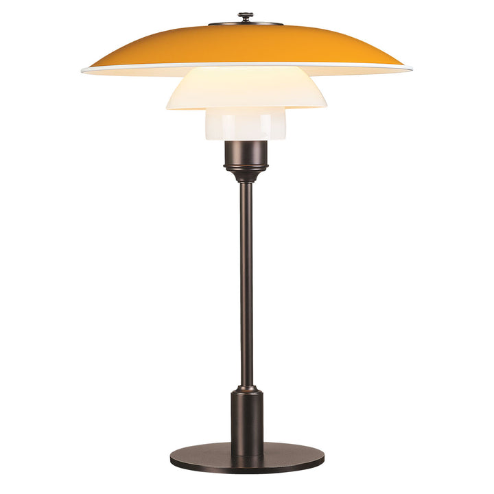 PH 3½-2½ metal bordlampe designet af Poul Henningsen for Louis Poulsen i orange