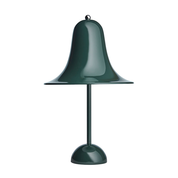 Pantop bordlampe fra Verpan i farven mørkegrøn