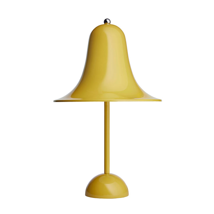 Pantop bordlampe fra Verpan i farven gul, warm yellow