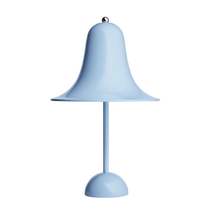 Pantop bordlampe fra Verpan i farven lyseblå