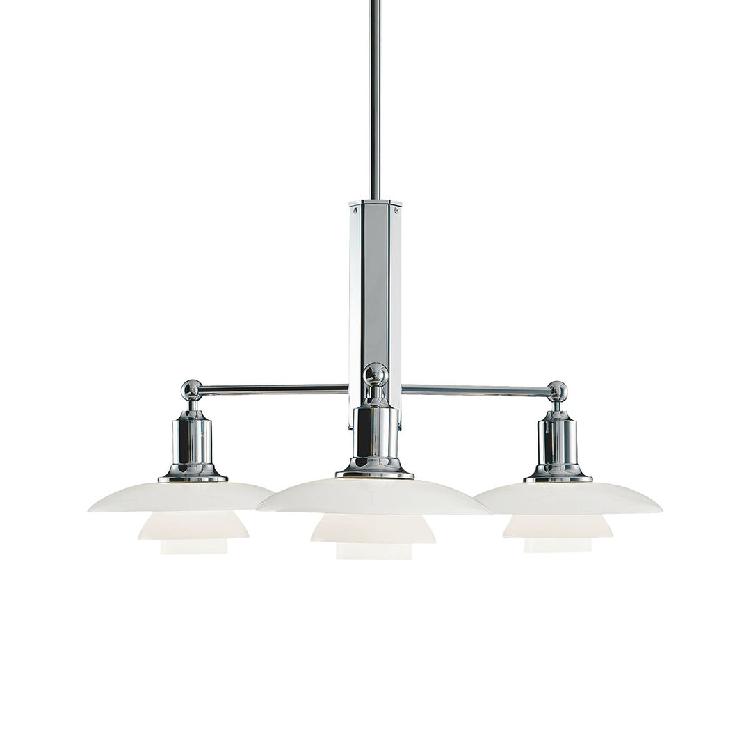 PH 2/1 stammekrone fra Louis Poulsen i krom med opal glas