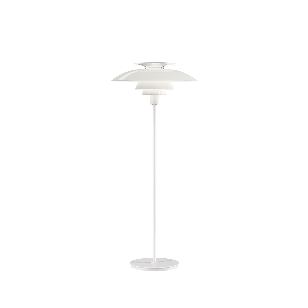 PH 80 gulvlampe designet af Poul Henningsen for Louis Poulsen i hvid